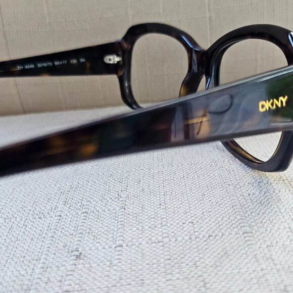 Vintage DKNY Glasses Frame Dark Brown Tortoise 55[]17 130 DY4048 3016 Eyeglasses - Picture 6 of 12